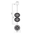Lustra LED moderna negru mat 12W/1309lm/3000K, Ventura 01-4024 Smarter