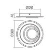 Plafoniera LED moderna alb mat 40W/2210lm/4000K, Oma 01-4043 Smarter