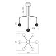 Lustra LED moderna auriu mat 28W/2439lm/3000K, Gianet 01-4039 Smarter