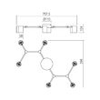 Plafoniera moderna negru mat 6xGU10/10W, Webb 01-4048 Smarter