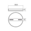 Plafoniera LED moderna negru-auriu 36W/2171lm/3000K, Demy 01-4027 Smarter