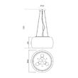 Lustra moderna negru mat abajururi sticla fumurie 3xE27/42W, Croma 01-3067 Smarter