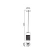Lustra moderna negru mat element lemn natur 1xE27/42W, Stem 01-3141 Smarter