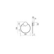 Aplica/Plafoniera LED moderna negru mat+alama 11W/1361lm/3000K D30, Atom 01-3102 Smarter