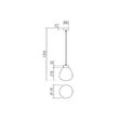 Lustra moderna neagra abajur sticla fumurie 1xE27/42W, Luke 01-3196 Smarter
