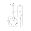 Lustra LED moderna negru mat+alama 11W/1408lm/3000K D44, Atom 01-3106 Smarter