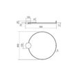 Aplica/Plafoniera LED moderna negru mat+alama 20W/1641lm/3000K D60, Atom 01-3103 Smarter