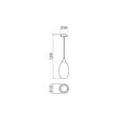 Lustra moderna crom abajur sticla fumurie 1xE14/28W D11, Tanner 01-3189 Smarter