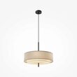 Lustra moderna Bergamo neagra abajur alb cu gri Ø50cm, Maytoni