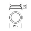 Spot LED incastrat 28W/3000/4000/6000K XEvo CCT EVR01CCT SWH Arelux