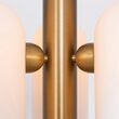 Candelabru modern cu 3 brate din alama masiva si abajururi din sticla opal, Odyssey, B140 SchwungHome