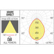 Accesoriu conexiune 9W montaj aparent/suspendat 90° 2 XRope RPU50NWLC9 SWH Arelux