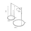 Lustra moderna LED 98W/2700K-3000K-4000K, Orion 01-3878 Redo