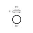 Plafoniera baie IP44 sticla LED 12W/1300lm/3000K-4000K, Arca 01-3795 Redo