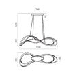 Lustra moderna auriu mat ovala 1150x390mm LED 58W/6380lm/3000K, Tempest 01-3598 Redo