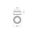Plafoniera moderna 2 dispersoare sticla LED 18W/3000K-4000K, Solera 01-3588 Redo