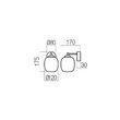 Aplica negru mat sticla fumurie degrade LED 6W/579lm/3000K, Khadi 01-3483 Redo