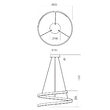Lustra moderna alb mat LED 38W/3000K-4000K-6000K, Scroll 01-4013 Redo