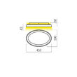 Plafoniera moderna ovala finisata alb mat LED 40W/3000-4000K, Nobu 01-3803 Redo