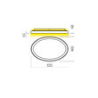 Plafoniera moderna ovala finisata negru mat LED 60W/3000-4000K, Nobu 01-3808 Redo