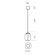Lustra moderna Drop cromata sticla transparenta LED 6W/660lm/3000K, 01-3925 Redo