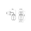 Aplica moderna Drop cromata sticla transparenta LED 6W/660lm/3000K, 01-3923 Redo