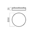 Aplica/Plafoniera moderna baie IP54 Frisbi crom LED 18W/3000K/4000K, 01-3728 Redo