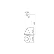 Lustra moderna conica negru mat 1xE27, Konos 01-3025 Redo