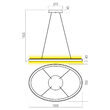 Lustra moderna ovala 100x70 cm alb mat LED 80W/3000-4000K, Nobu 01-3815 Redo