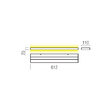 Aplica moderna negru mat LED 30W/3970lm/3000K, Seed 01-3555 Redo