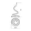 Veioza moderna alb mat LED 19W/3000K-4000K-6000K, Scroll 01-4278 Redo