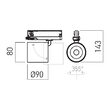 Proiector LED pe sina 0°- 355° orizontal și 0°- 90° vertical 28W/4000K/3670lm XShow SH02NW SBK Arelux