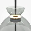 Lustra LED moderna Bangkok neagra cilindrica abajur gri Ø25cm 12W, Maytoni