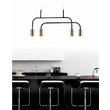 Candelabru modern negru-auriu, stil industrial, 4xGU10/25W, Vai 8839, Amplex