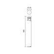 Stalp exterior gri IP54 LED 12W/1152lm/2850K-3000K, Spark 9941 Redo