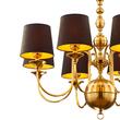 Candelabru modern crom abajururi textile negre 8xE27/60W Batumi 1952 Jupiter