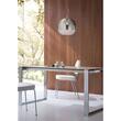 Lustra moderna cromata abajur sticlă fumurie 1xE27/42W, Bowl 01-2077 Redo