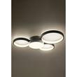 Plafoniera moderna neagra dimmabila LED 50W/7381lm/3000K, Cronos 01-2538 Redo