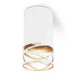 Plafoniera moderna alba 1xE27/60W, Trance DL 7-646/1 Weiss-Gold Orion