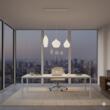 Lustra moderna alba abajururi sticla 3xE14/40W, Soft SP3 111858 Ideal Lux