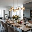 Candelabru modern auriu mat sticla coniac, PIERCE 01-2619 Smarter