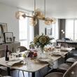 Candelabru modern auriu mat sticla coniac, PIERCE 01-2619 Smarter
