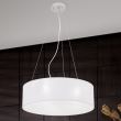 Lustra moderna abajur textil alb 3xE27/40W, Ufo HL 6-1632/3 Weiss Orion