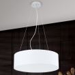 Lustra moderna abajur textil alb 3xE27/40W, Ufo HL 6-1632/3 Weiss Orion