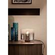 Veioză moderna neagra abajur sticlă fumurie 1xE27/42W, Lou 01-2011 Redo