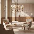 Candelabru modern antichizat 8xE14/40W, Miramare LU 2406/8 Oval Silber Gold Orion