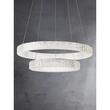 Lustra moderna LED crom abajur efect cristal, Metis 01-1391 Smarter