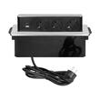 Priza încastrabilă birou 2P+E tip Schuko 2xUSB, OR-GM-9014(GS)/B-G Orno