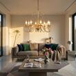 Candelabru modern cristal alama Aur 24k 8xE14/40W, Alessia LU 1658/8 Gold Orion