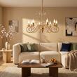 Candelabru modern cristal alama Aur 24k 8xE14/40W, Alessia LU 1658/8 Gold Orion
